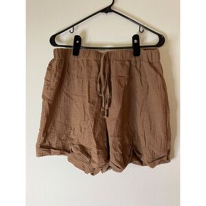 SHEIN High Waist Brown Women's Shorts